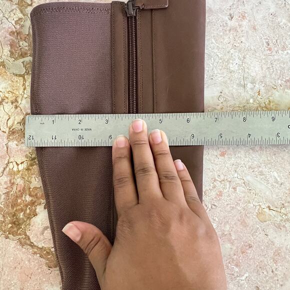 Cole Haan Noelle Brown Leather Knee High Stretch Riding Boots Womens 7.5 - Picture 15 of 15